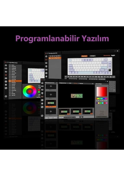 Ak820 Pro Mekanik Oyun Klavyesi,3 Modlu Tft Renkli Ekran Ve Cnc Düğmeli 81 Tuş,rgb Aydınlatma