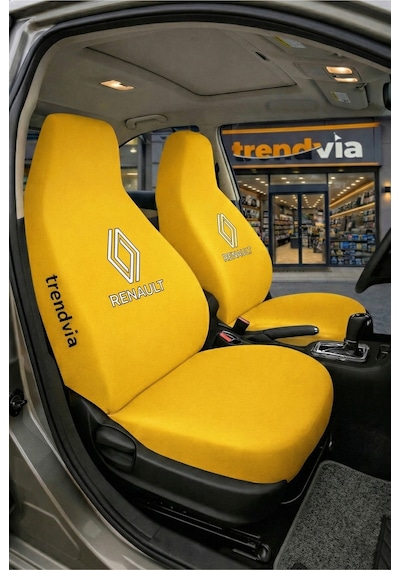 Renault Yeni Logolu Oto Koltuk Kılıfı Ön Arka Set Penye Universal Koltuk Koruyucu Servis Kılıfı 18445386