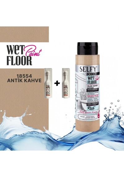 Selfy Decor Islak Zemin Boyası 500 Cc Antik Kahve +2 Adet Katalizör Antik Kahve