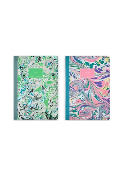 Episode 2'li Terzi Dikiş Set Ebru B5 48 Yp. Defter - Ebru Design No 57 & 02 Çok Renkli