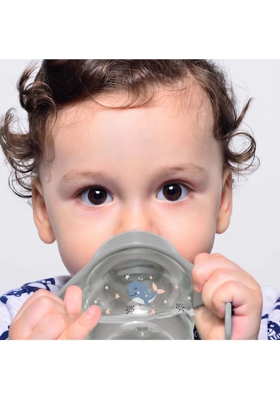 Babyjem Damlatmayan Suluk Alıştırma Bardağı 250 ml Gri