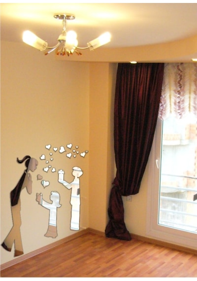 M3 Decorium Anne Ve Çocukları Dekoratif Ayna Gümüş