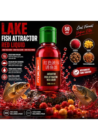 Hedyex Lake Atraktor Balık Cezbedici Red Sıvı 50 Gr
