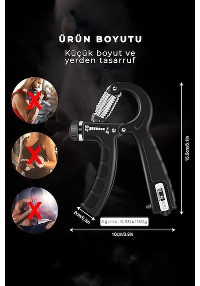 Kas Yapma Çalıştırma Spor Egzersiz Aleti El Yayı Egzersiz Bilek Ön Kol Güçlendirme Aleti 1-adet