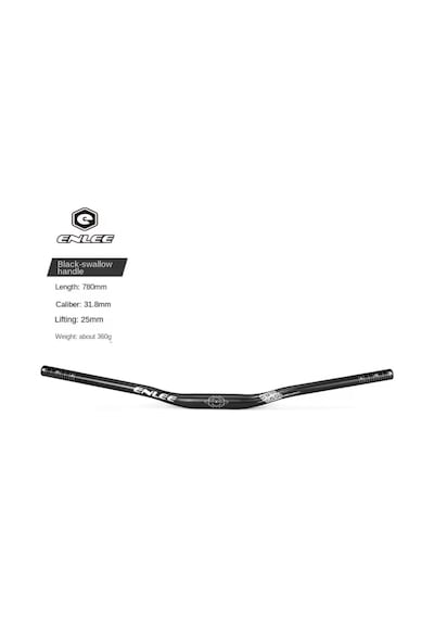 Enlee Riser Açılı 9mm Gidon Siyah 31.8mm