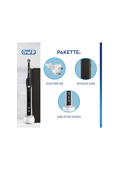 Oral-B Pro 750 Black Edition Cross Action Şarj Edilebilir Diş Fırçası
