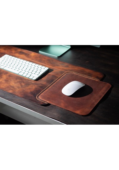 Hakiki Deri Masa Mat Deri Oyuncu Mouse Pad Yazı Masası Altlığı Sümen 35x70 Cm