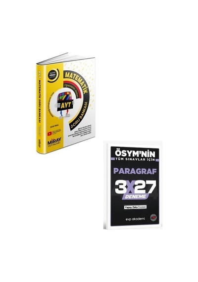 2027 Miray 2027 Ayt Matematik Soru Bankası+ Evp Akademi Paragraf