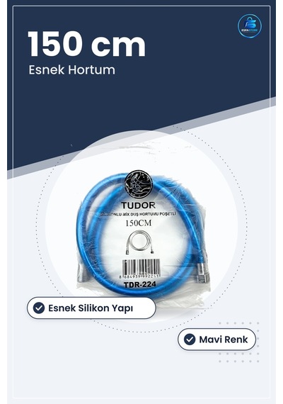 Duş Hortumu Silikonlu 150 Cm Banyo Tesisatı Mix Esnek Yedek Hortu