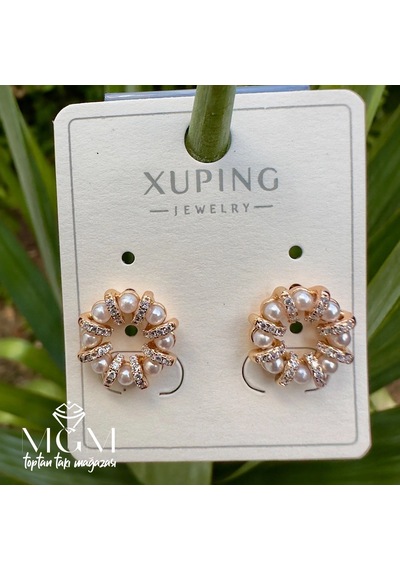 Xuping Taşlı İnci Detaylı Küpe - Kp00206 Diğer