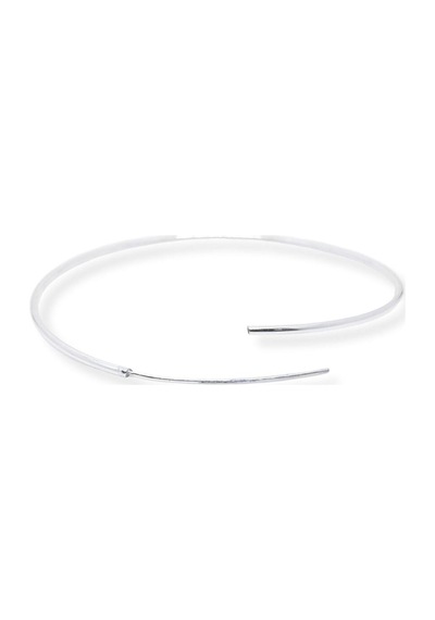Oya Silver İnce Gümüş Halka Küpe 1.5mm-6x6cm