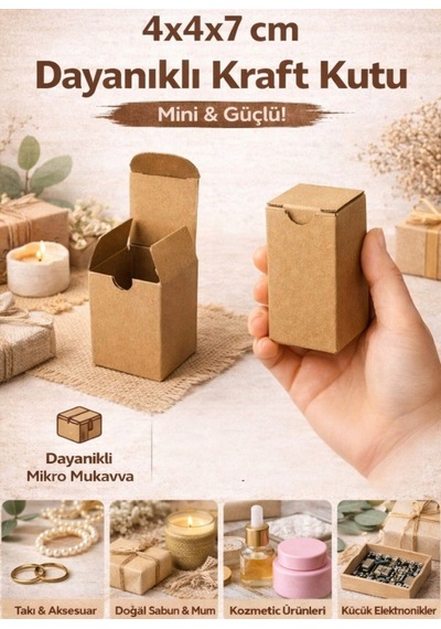 Hediyelik Kutu E Ticaret Kutusu 4 4 7cm 10 Adet