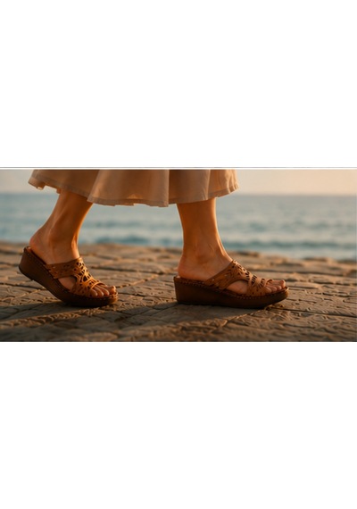 N Napa Shoe Np.1264.taba Deri Terlik