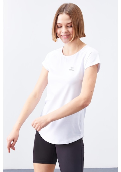Tommy Life Beyaz Sırt Pencereli Kısa Kol Standart Kalıp O Yaka Kadın T-shirt - 97101 Beyaz