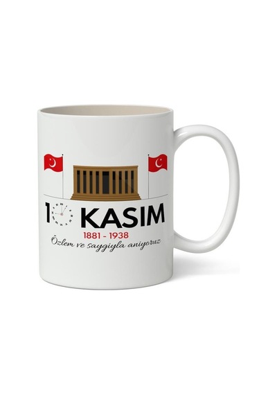 10 Kasım Mustafa Kemal Atatürk Tasarımlı Kupa Bardak Baskılı Kahve Kupa Bardak Model 7