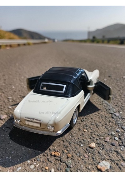1959 Bmw 503 Beyaz Nostaljik Metal Çek Bırak Model Araba Kapılar Açılır 1/36 Ölçek Çok Renkli