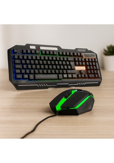 Usb Kablolu Rgb Gökkuşağı Işıklı Klavye Ve Mouse Seti - 150 Cm Diğer