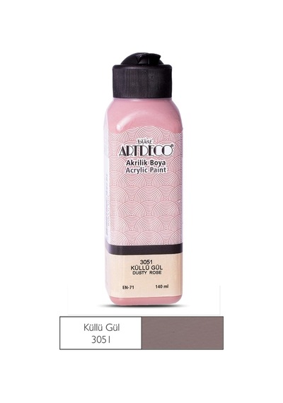 Akrilik Boya 140 Ml Renk Seçmeli Pastel Renkler Küllü Gül 3051 - Küllü Gül