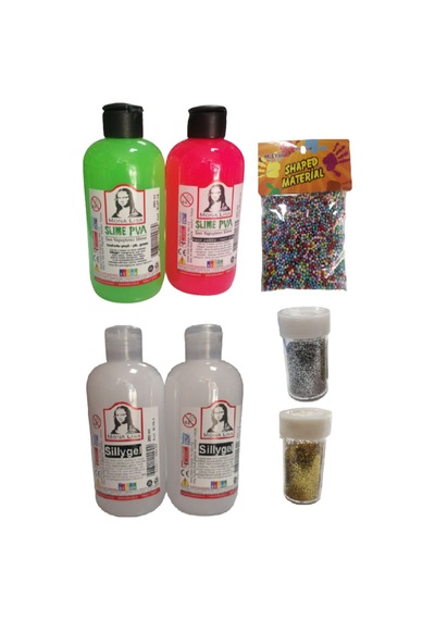 Slime Slaym Yapma Seti 250ml 4 Adet + Toz Sim 2 Adet + Köpük