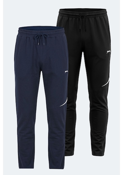 Slazenger Papa 2 Li Set Erkek Eşofman Altı Siyah - Lacivert