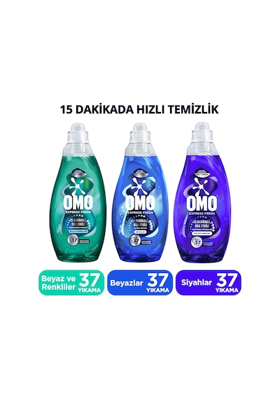 Omo Express Fresh Capcanlı Siyahlar 1480ml X1 Kötü Koku Karşıtı Beyaz Ve Renkliler X1 Ultra Beyaz X1 Diğer