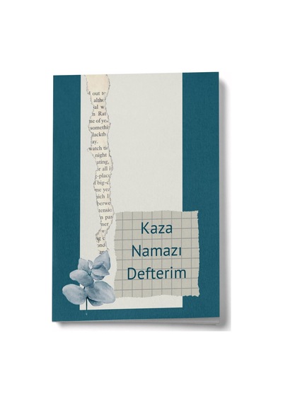 Kaza Namazı Defterim, İslami Namaz Takip Defteri, Çizgili Tasarım, Çiçek Desenli