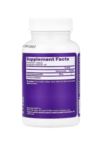 Advanced Orthomolecular Research Aor, Nmn-600, 30 Capsules 600 Mg Per Capsule