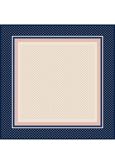 Tarzını Seç Mavi Şerit Puantiyeli Fular / Bandana / Aksesuar / Şal / Eşarp 70x70