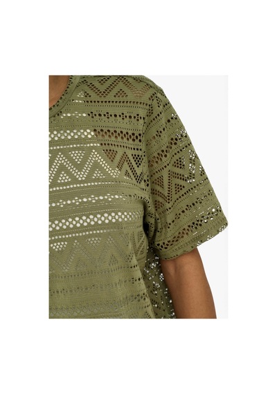 Only Onlanırı S/s O-neck Top Jrs Kadın Yeşil T-shirt - 15350242 Çok Renkli