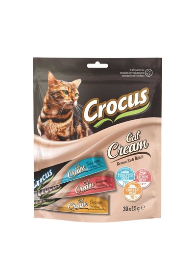Crocus Karışık Çoklu Krema Kedi Ödülü 30 15 Gr