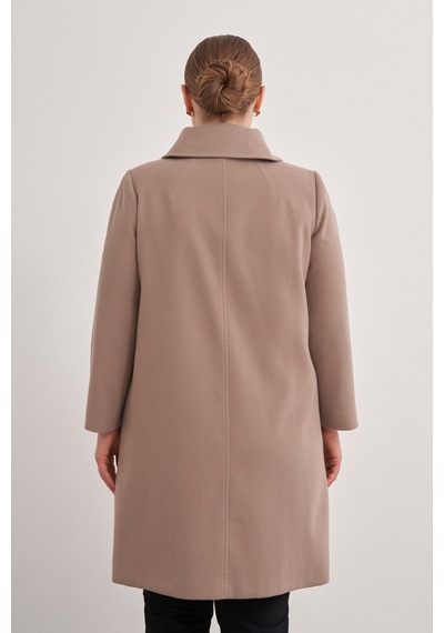 Aker 24aw08578112 Büyük Beden Kaban 24aw08578112 038 Camel Camel