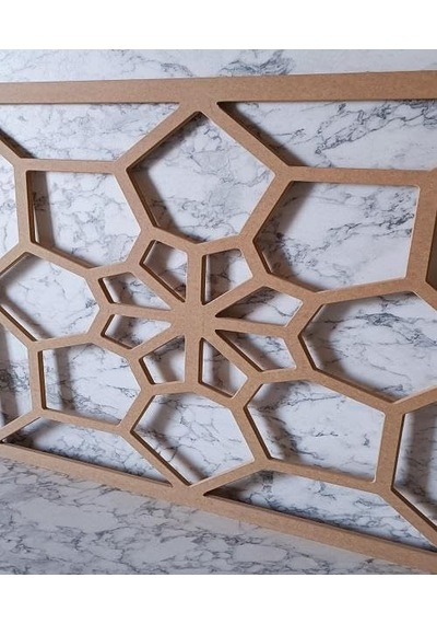 Hobi Adn 90230 Dekoratif Çerçeve Çiçek Motifli Ahşap Mdf Ham Cnc Kesim El Yapım