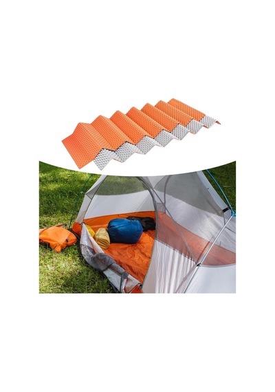 Kamp Yalıtımlı Mat Outdoor Piknik Çadır Katlanabilir Uyku Matı Yalıtımlı Köpük Gri-turuncu