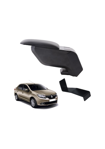 Renault Symbol 2017 Delmesiz Çelik Ayaklı Siyah Kolçak Kol Dayama