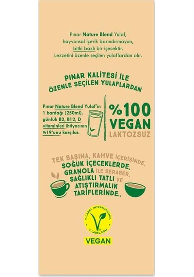 Pınar Nature Blend Bitkisel Bazlı Yulaf İçeceği 1 Lt X 6 Adet