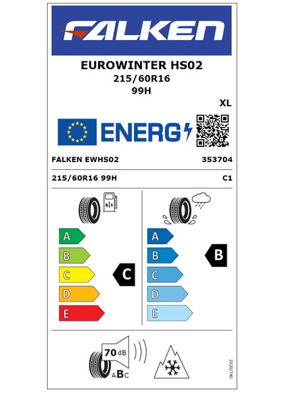 Falken 215/60 R16 99H Xl Eurowinter Hs02 Kış Lastiği 2025