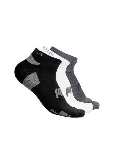MuscleCloth Stay Fresh Çorap 3'Lü Paket Gri Beyaz Siyah