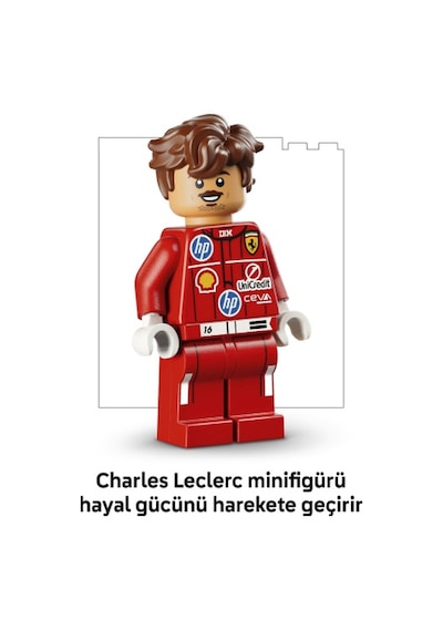 LEGO® Editions Scuderia Ferrari HP Charles Leclerc Kaskı 43014 - 14 Yaş ve Üzeri için F1® Sergileme Modeli Yapım Seti (886 Parça)