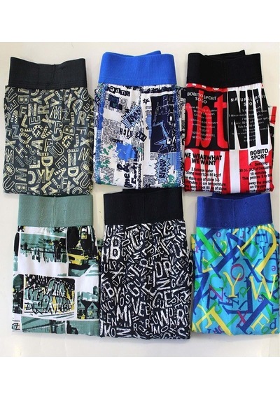7li Trend Desen Erkek Boxer Karışık Renkler