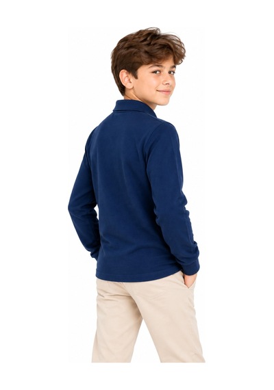 Baglan Erkek Lacivert Polo Yaka Mevsimlik Sweatshirt Bgl-st05697