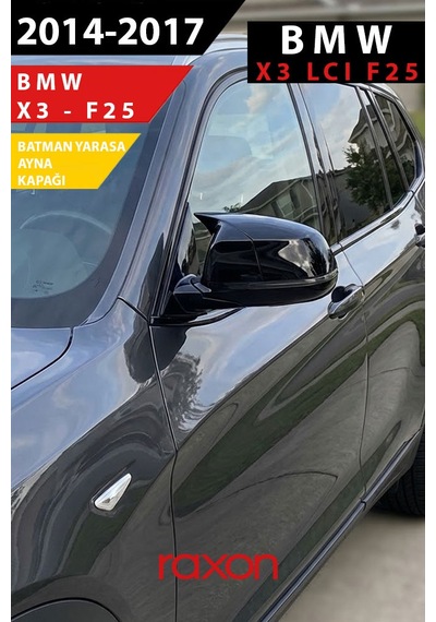 Bmw X3 Lcı F25 2014 2017 Batman & Yarasa Ayna Kapağı Parlak Piano Black Sport