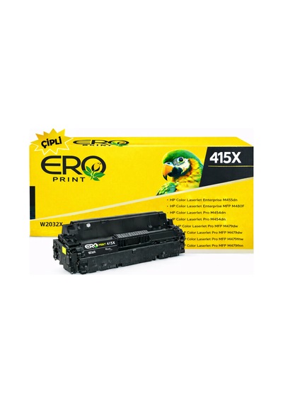 Hp 415x - W2032x Uyumlu  Toner - 6000 Sayfalık Çipli Sarı Toner