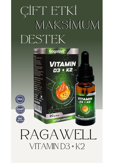 Ragawell Vitamin D3+k2 Damla 20 Ml