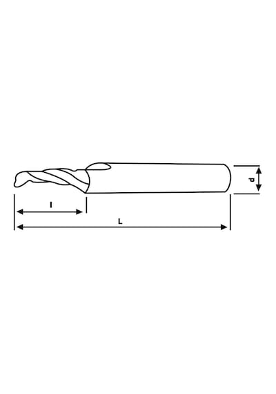 Fett 3x8x30x80mm Pld Ctm135 Hss Co5 Tek Ağızlı Alüminyum Frezesi