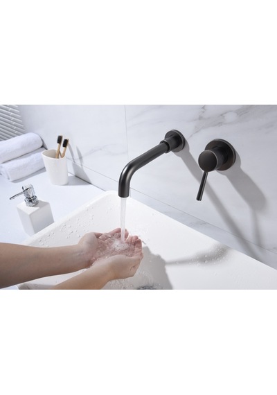 Banyo Lavabo Bataryası Ankastre Sıva Altı Dahil Siyah