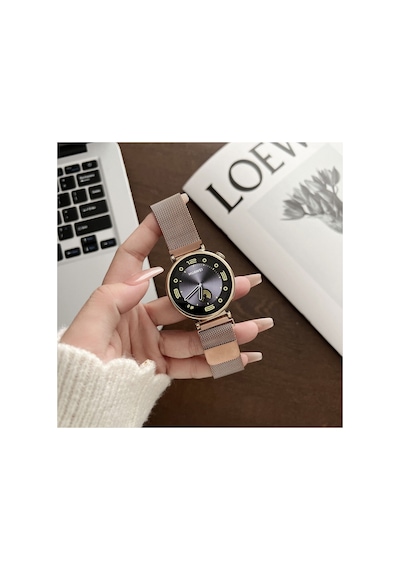Huawei Watch Gt4 41mm Mıknatıslı Metal Hasır Kordon + Kasa Koruyucu