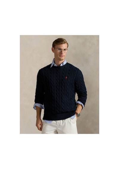 Polo Ralph Lauren Örgülü Triko Kazak Lacivert
