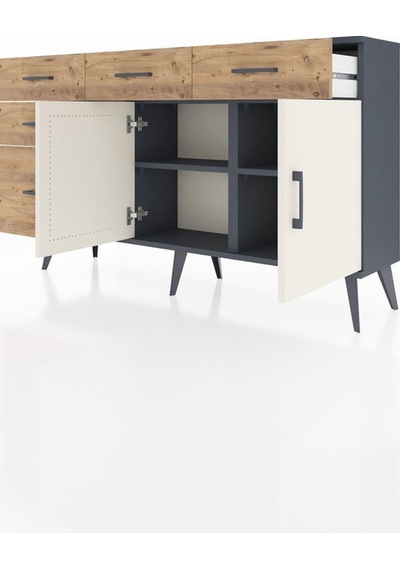 Arges Konsol 2 Raflı 5 Çekmeceli 2 Kapaklı 132x30x83 Antrasit-aytaşı/çam Aytaşı/çam Arges Konsol 2 Raflı 5 Çekmeceli 2 Kapaklı 132x30x83 Antrasit-aytaşı/çam Aytaşı/çam