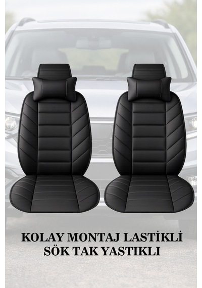 Fiat Fiorino 2007 Uyumlu Siyah Renk Lüks Premium 2 Adet Minder Ve Yastık