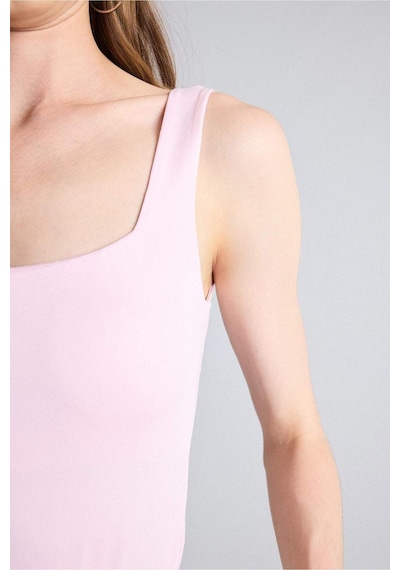 Defacto Kare Yaka Bodysuit H3888ax26smpn633 Pembe-pn633